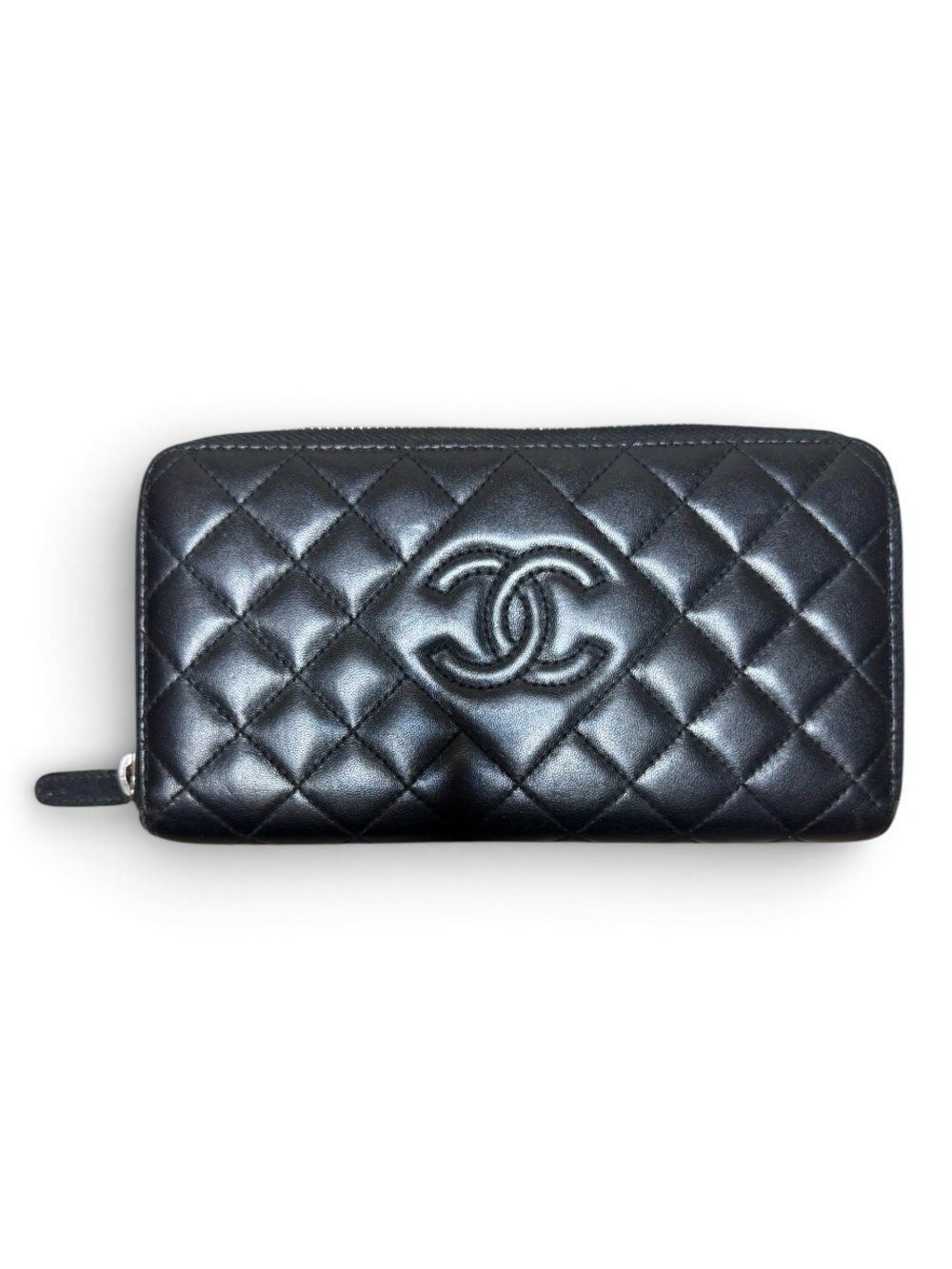 Chanel Matelassé Lambskin Leather Long Wallet Black - Picture 2 of 16